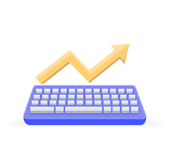 상승 아이콘 곡선 이미지